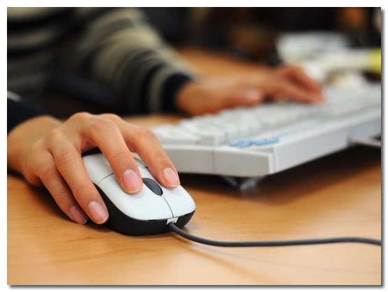 Woman Using Computer